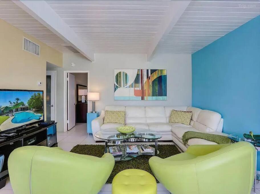 Serene 4 Bed 3 Bath Heated Pool Natural Backyard Heart Of Palm Springs Exteriör bild