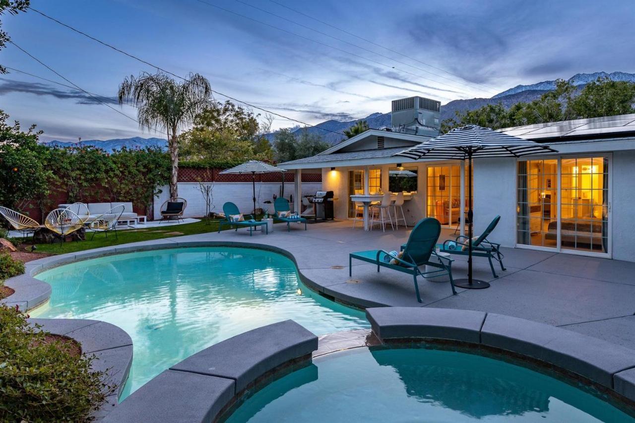 Serene 4 Bed 3 Bath Heated Pool Natural Backyard Heart Of Palm Springs Exteriör bild